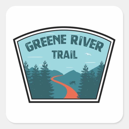 Greene River Trail Pennsylvania Vierkante Sticker (Voorkant)