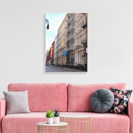 Greene Street SoHo Cast Iron Architecture New York Canvas Afdruk (Insitu (Woonkamer))