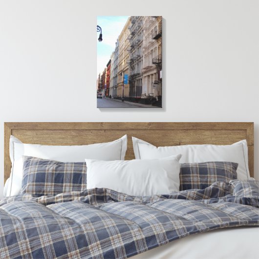 Greene Street SoHo Cast Iron Architecture New York Canvas Afdruk (Insitu (Slaapkamer))