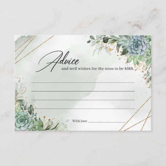 Greeneey zuigt goud lijst boho Advice Kaart op (Voorkant)