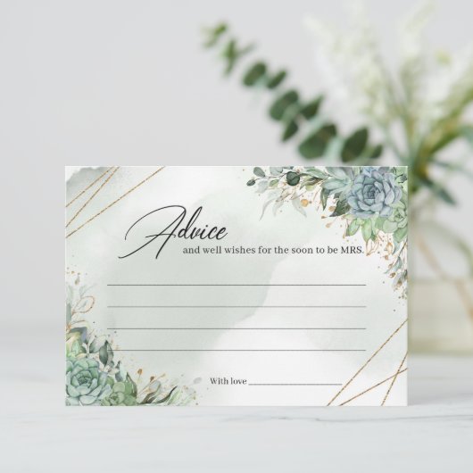 Greeneey zuigt goud lijst boho Advice Kaart op (Staand voorkant)