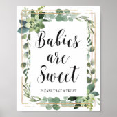 Greenere succulent boho baby's zijn een zoet teken poster (Voorkant)