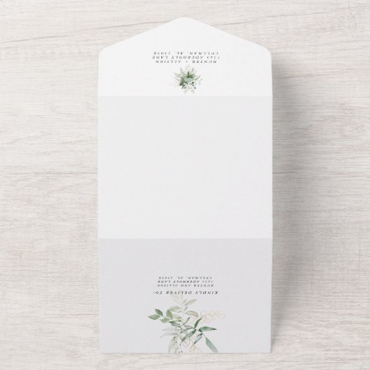 Greenergy all in one Wedding Invitation All In One Uitnodiging (Buitenkant)