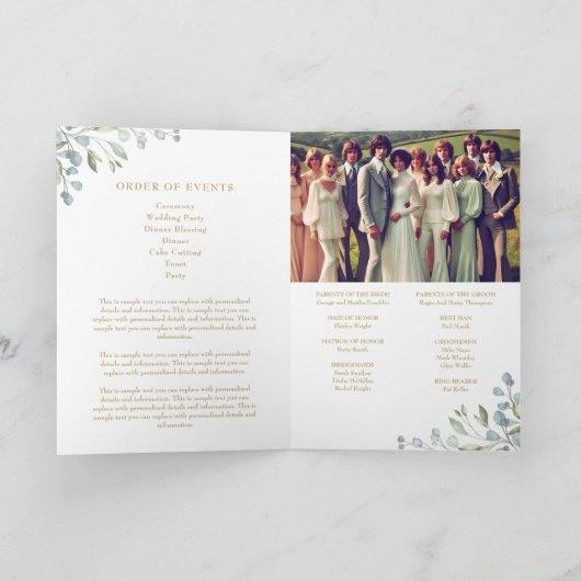 Greenery 2 Foto 50ste bruiloft Jubileum Party Programma (Binnen)