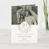 Greenery 2 Foto 50ste bruiloft Jubileum Party Programma (Voorkant)