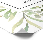 Greenery 70e bruiloft Jubileum Welkomstbord Poster (Hoek)