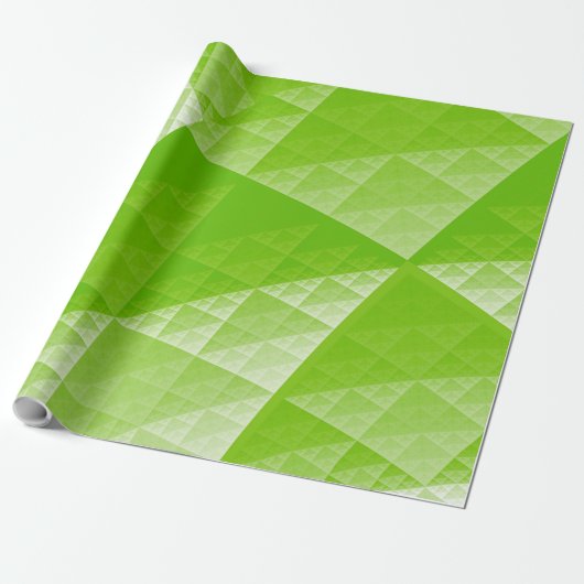 Greenery abstract patroon cadeaupapier (Uitgerold)