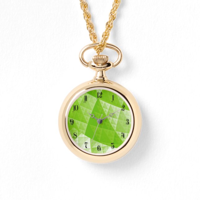 Greenery abstract patroon horloge (Voorkant)