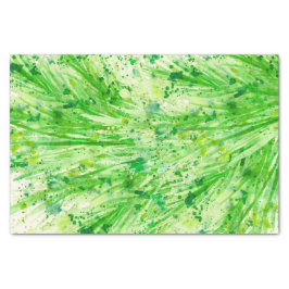 Greenery abstract waterverf, kunststofpapier tissuepapier
