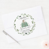 Greenery Adventure begint reis Afstuderen gunst Ronde Sticker (Envelop)