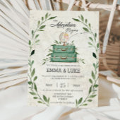 Greenery Adventure Wedding Suitcase Reisreis Kaart