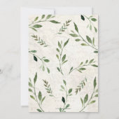 Greenery Adventure Wedding Suitcase Reisreis Kaart (Achterkant)