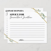 Greenery Advice voor twee tweetalige doucherekaart (Voorkant / Achterkant)