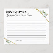 Greenery Advice voor twee tweetalige doucherekaart (Achterkant)