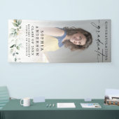 Greenery Afstuderen Foto gefeliciteerd Spandoek (Beurs)