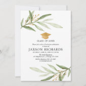 Greenery afstuderen, gewoon modern groen afstudeer kaart (Voorkant)