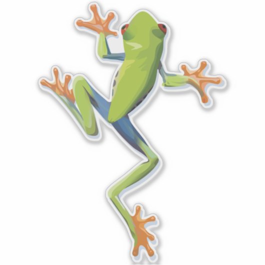 Greenery Amphibian Tree-Frog Sticker (Voorkant)