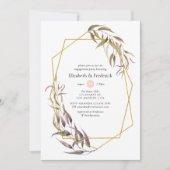 Greenery and Blush Pink Floral Engagement Party Kaart (Voorkant)