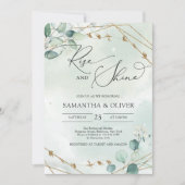 Greenery and Faux Gold Lijst Rise and Shine Kaart (Voorkant)