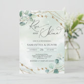 Greenery and Faux Gold Lijst Rise and Shine Kaart (Staand voorkant)