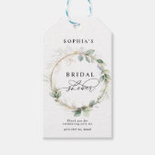 Greenery and Gold Bridal Shower  Cadeaulabel (Voorkant)