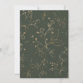 Greenery and Gold Bridal Shower Invitation Kaart (Achterkant)