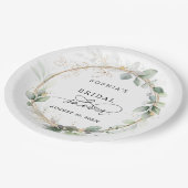 Greenery and Gold Bridal Shower Papieren Bordje (Gekanteld)