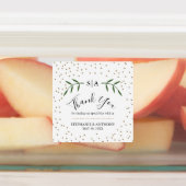 Greenery and Gold Confetti Wedding Hartelijk dank Labels (Aangebracht)