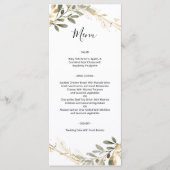 Greenery and Gold Geometric Boho Wedding Menu (Voorkant)