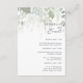 Greenery and Gold Leaf Schedule of Events Informatiekaartje (Voorkant)