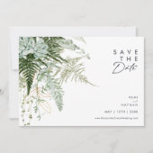 Greenery and Gold Leaf Script Horizontal Save The Date (Voorkant)