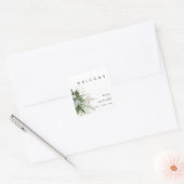 Greenery and Gold Leaf Wedding Welcome Sticker (Envelop)