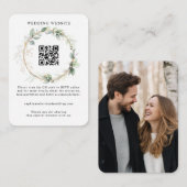 Greenery and Gold Wedding Enclosure Card Informatiekaartje (Voorkant / Achterkant)