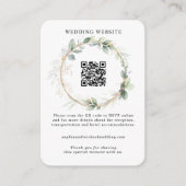 Greenery and Gold Wedding Enclosure Card Informatiekaartje (Voorkant)