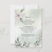 Greenery and Gold Wedding Enclosure Insert Kaart (Voorkant)