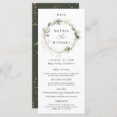 Greenery and Gold Wedding Flat Menu (Voorkant / Achterkant)