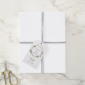 Greenery and Gold Wedding Gift Tag Cadeaulabel (Met Touw)