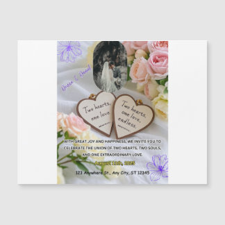 Greenery and Gold Wedding Invitation