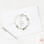 Greenery and Gold Wedding Sticker (Envelop)