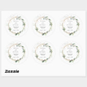 Greenery and Gold Wedding Sticker (Vel)