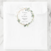 Greenery and Gold Wedding Sticker (Tas)