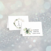 Greenery and Gold Wedding Table Place Card Kaart