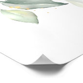 Greenery and Gold Wreath Elegant Wedding Welcome Poster (Hoek)