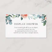 Greenery and Pink Flowers Display Shower-kaart Informatiekaartje (Voorkant)