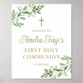 Greenery and White Flowers First Community Welcome Poster (Voorkant)