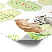 Greenery Animals Friends Party Happy Birthday Poster (Hoek)