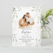 Greenery Arch Baptisme Kaart (Staand voorkant)