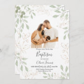 Greenery Arch Baptisme Kaart (Voorkant / Achterkant)