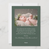 Greenery Arch Bow 2 Foto Kerstmis Feestdagenkaart (Achterkant)