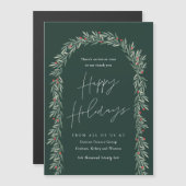 Greenery Arch Business Holiday Magnetic Kaart (Voorkant / Achterkant)